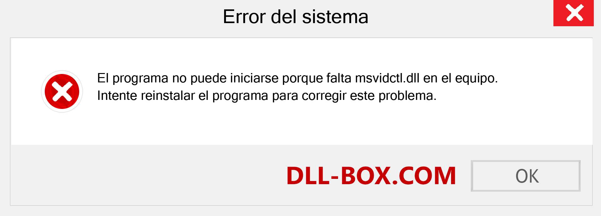 ¿Falta el archivo msvidctl.dll ?. Descargar para Windows 7, 8, 10 - Corregir msvidctl dll Missing Error en Windows, fotos, imágenes